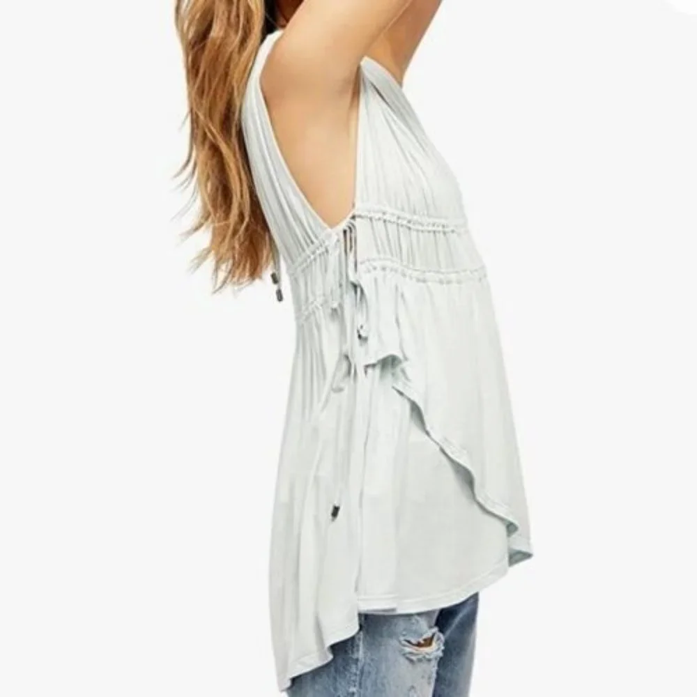 𝅺free People Women's Aries Tank Mineral Sea (X-Small) - Picture 3 of 7